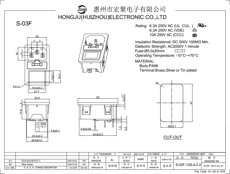 電源插座圖紙